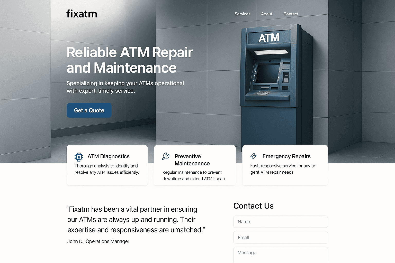 fixatm.com website mockup